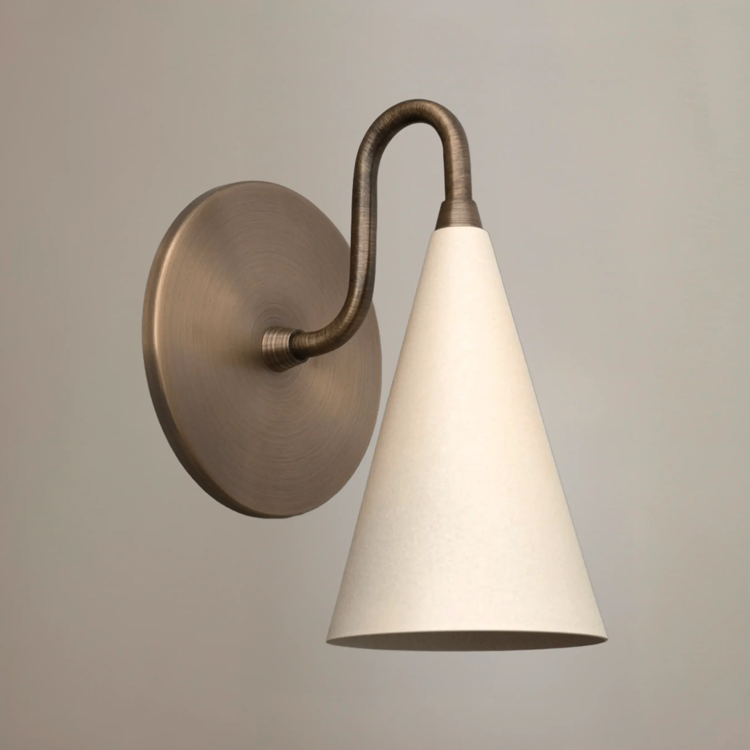 Cone Brass Wall Light